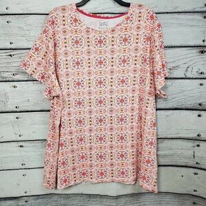 Croft & Barrow 3x Plus Pink Top